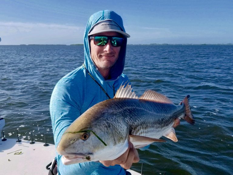 This picture shows the quality redfish that can be caught in Bull Bay