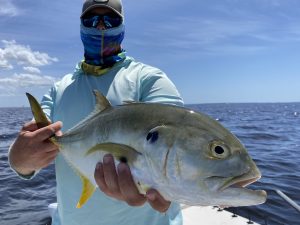 Jack Crevalle held by angler