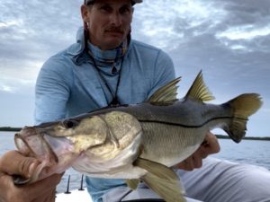 big snook held by the author
