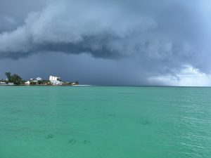 A storm rolls in off of the Gulf of Mexico near Sarasota, FL